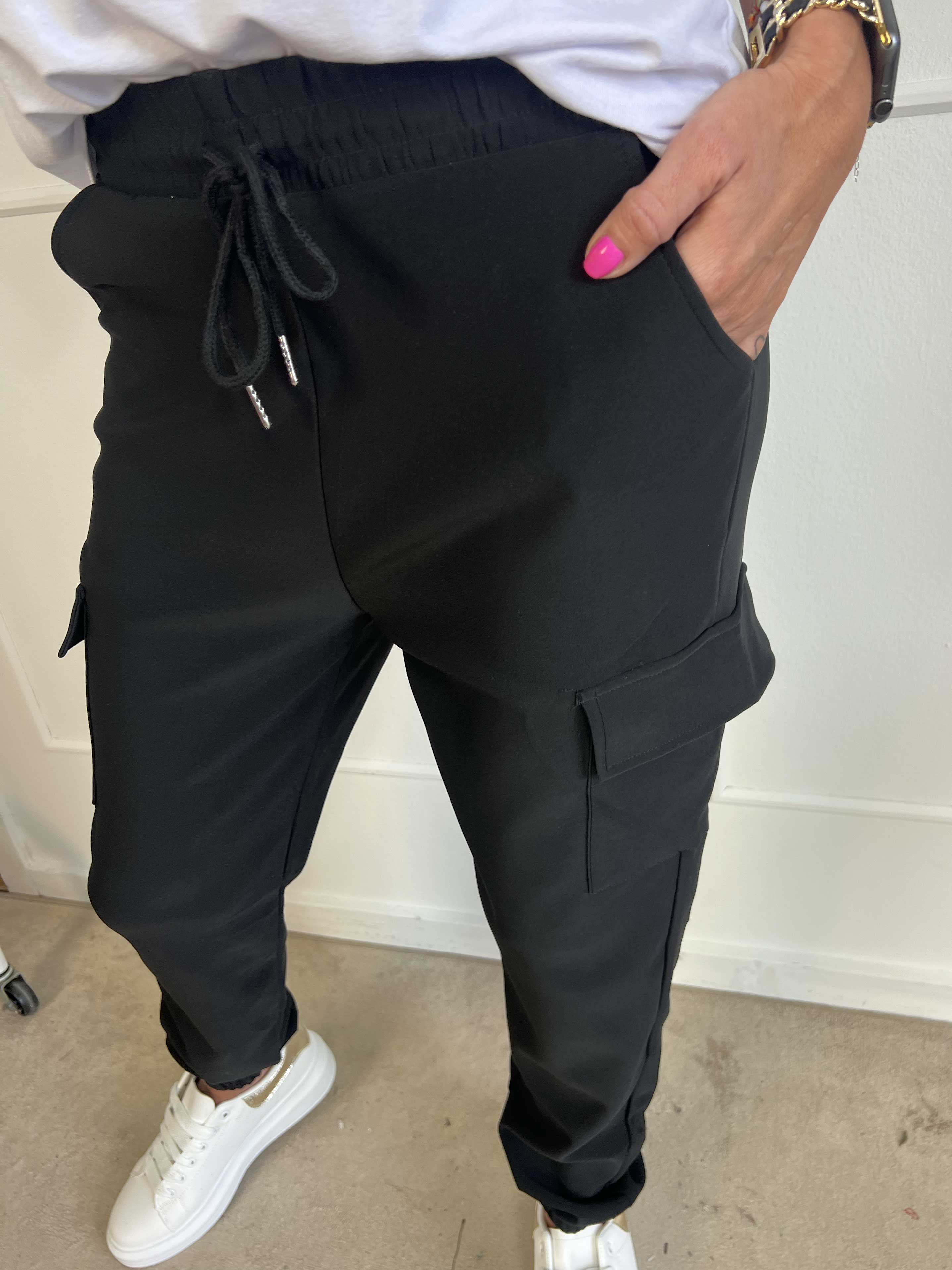 Denise - Fede cargo bukser med lommer på siderne